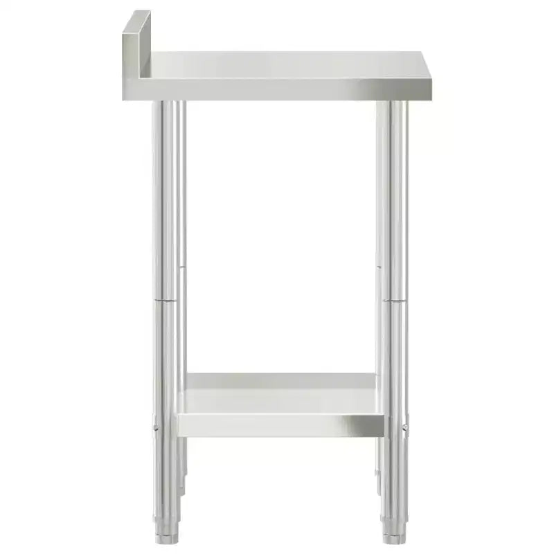 vidaXL Table de travail de cuisine avec crédence 32,5x21,7x36,6 cm Acier inoxydable