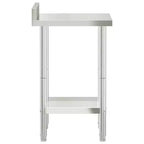vidaXL Table de travail de cuisine avec crédence 32,5x21,7x36,6 cm Acier inoxydable