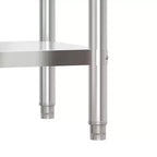 vidaXL Table de travail de cuisine avec crédence 32,5x21,7x36,6 cm Acier inoxydable