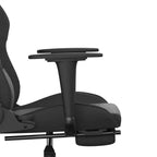 vidaXL Chaise de jeu similicuir noir et bleu, métal, contreplaqué Réglable