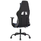 vidaXL Chaise de jeu similicuir noir et bleu, métal, contreplaqué Réglable