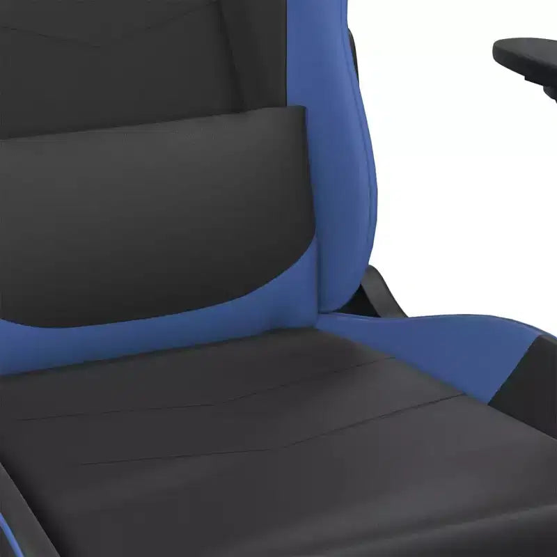 vidaXL Chaise de jeu similicuir noir et bleu, métal, contreplaqué Réglable