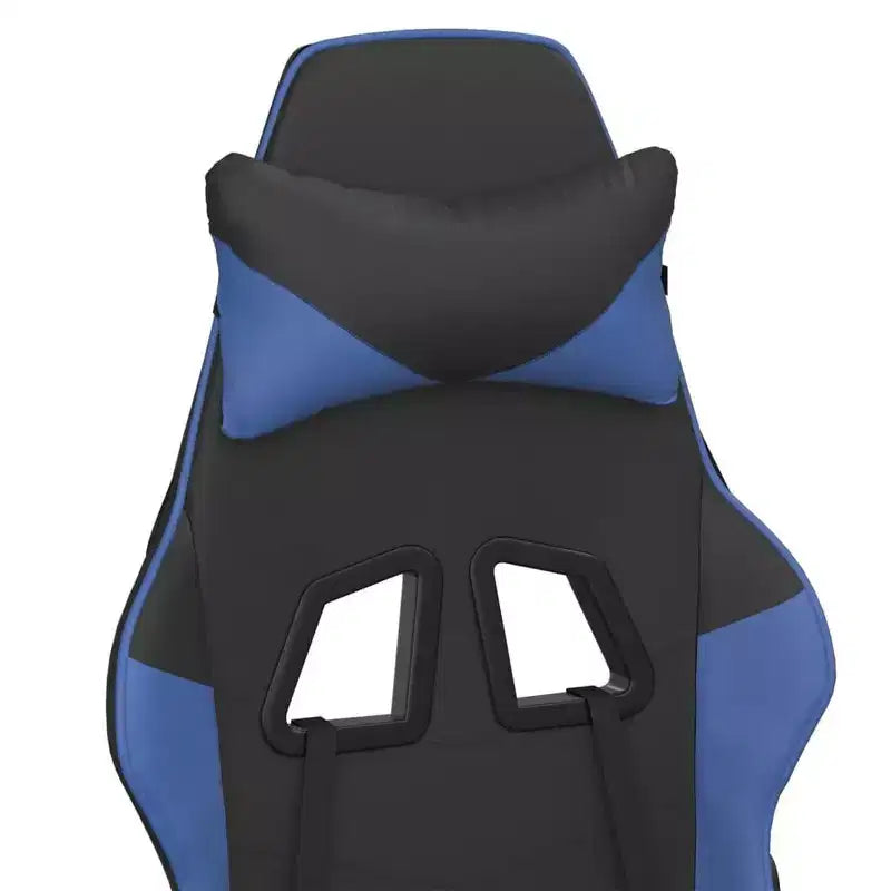 vidaXL Chaise de jeu similicuir noir et bleu, métal, contreplaqué Réglable