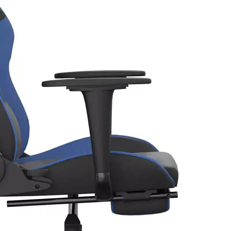 vidaXL Chaise de jeu similicuir noir et bleu, métal, contreplaqué Réglable