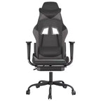 vidaXL Chaise de jeu similicuir noir et bleu, métal, contreplaqué Réglable