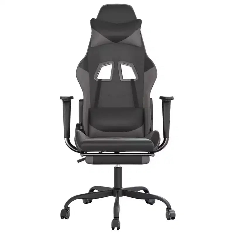 vidaXL Chaise de jeu similicuir noir et bleu, métal, contreplaqué Réglable