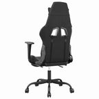 vidaXL Chaise de jeu similicuir noir et bleu, métal, contreplaqué Réglable
