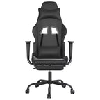 vidaXL Chaise de jeu similicuir noir et bleu, métal, contreplaqué Réglable