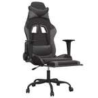 vidaXL Chaise de jeu similicuir noir et bleu, métal, contreplaqué Réglable