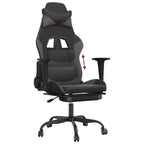 vidaXL Chaise de jeu similicuir noir et bleu, métal, contreplaqué Réglable