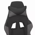 vidaXL Chaise de jeu similicuir noir et bleu, métal, contreplaqué Réglable