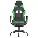 vidaXL Chaise de jeu similicuir noir et bleu, métal, contreplaqué Réglable