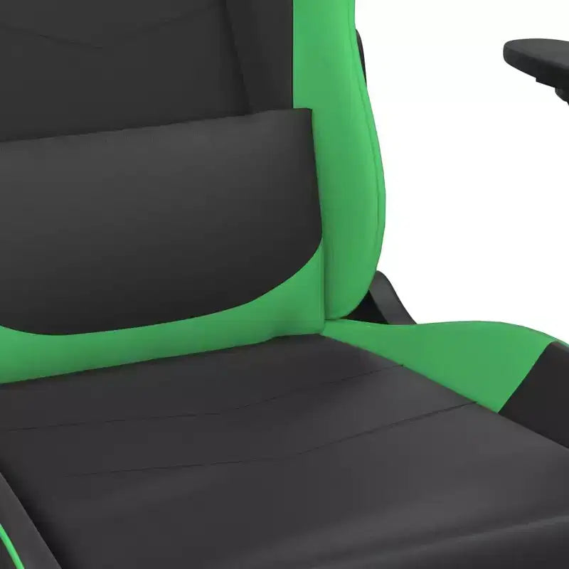 vidaXL Chaise de jeu similicuir noir et bleu, métal, contreplaqué Réglable