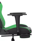 vidaXL Chaise de jeu similicuir noir et bleu, métal, contreplaqué Réglable