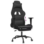 vidaXL Chaise de jeu similicuir noir et bleu, métal, contreplaqué Réglable