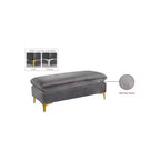 Pouf en velours Naomi de Meridian Furniture
