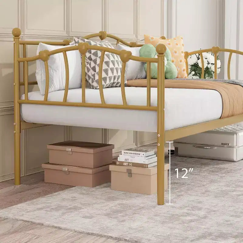 Canapé-lit double escamotable GUSTOWAVE avec cadre gigogne pour salon et chambre à coucher