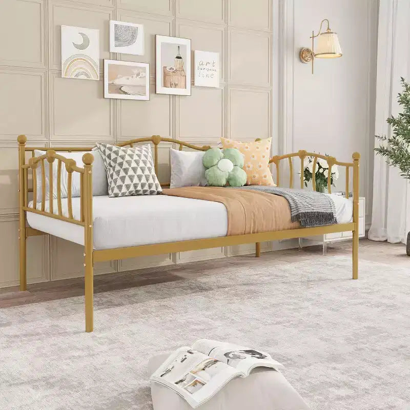 Canapé-lit double escamotable GUSTOWAVE avec cadre gigogne pour salon et chambre à coucher