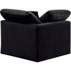 Fauteuil d'angle en velours Indulge Meridian Furniture