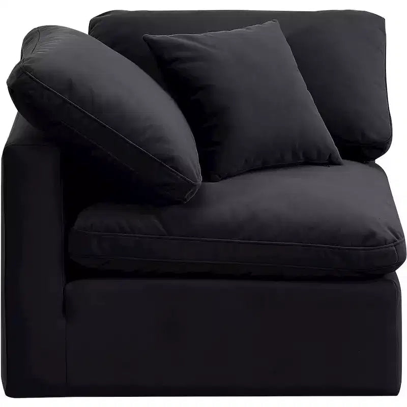 Fauteuil d'angle en velours Indulge Meridian Furniture
