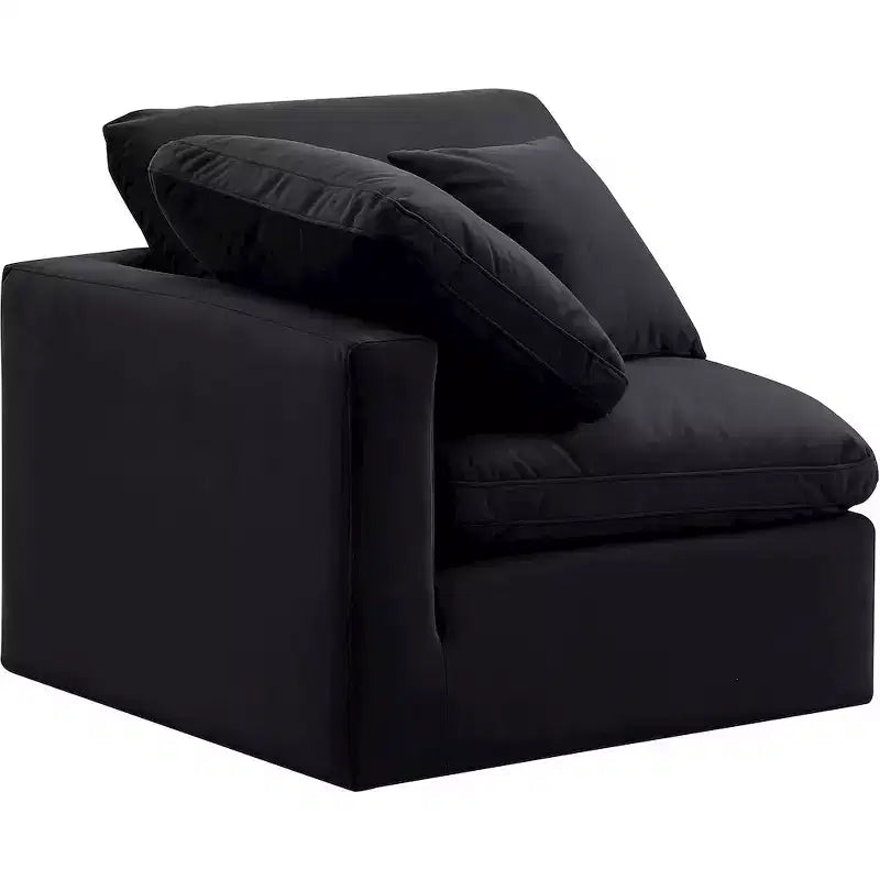 Fauteuil d'angle en velours Indulge Meridian Furniture