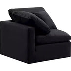 Fauteuil d'angle en velours Indulge Meridian Furniture