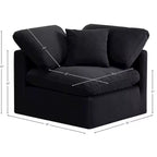 Fauteuil d'angle en velours Indulge Meridian Furniture