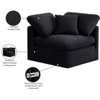 Fauteuil d'angle en velours Indulge Meridian Furniture