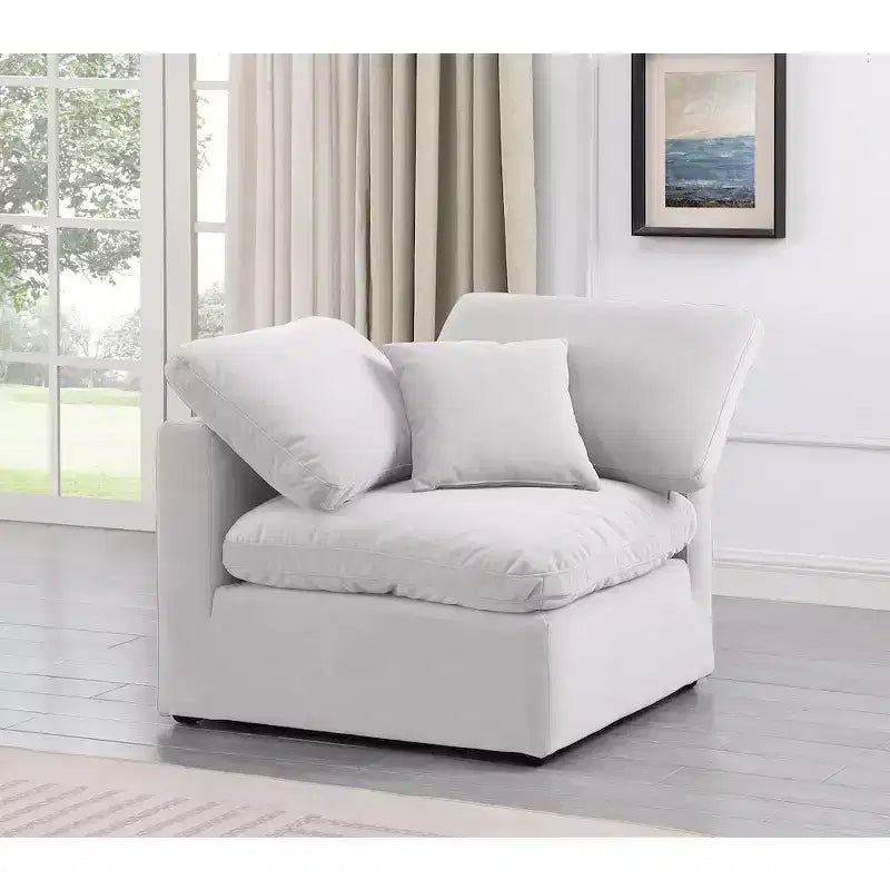 Fauteuil d'angle en velours Indulge Meridian Furniture