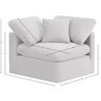 Fauteuil d'angle en velours Indulge Meridian Furniture