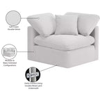 Fauteuil d'angle en velours Indulge Meridian Furniture