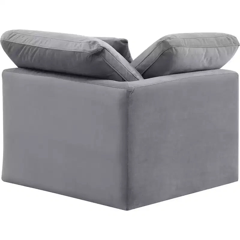 Fauteuil d'angle en velours Indulge Meridian Furniture