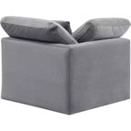 Fauteuil d'angle en velours Indulge Meridian Furniture