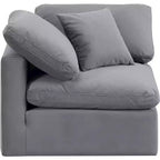 Fauteuil d'angle en velours Indulge Meridian Furniture