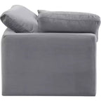 Fauteuil d'angle en velours Indulge Meridian Furniture