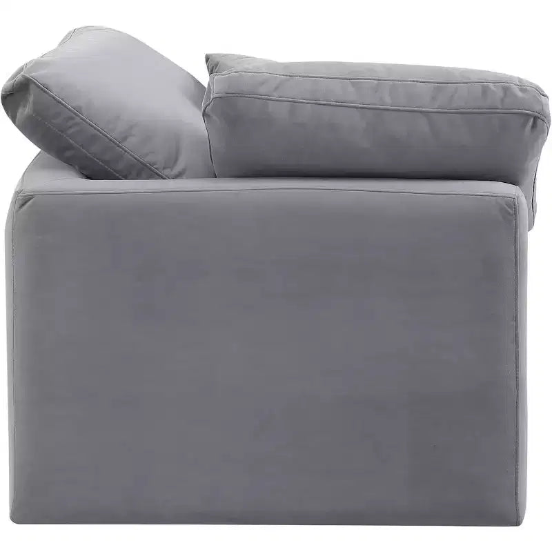 Fauteuil d'angle en velours Indulge Meridian Furniture