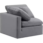 Fauteuil d'angle en velours Indulge Meridian Furniture