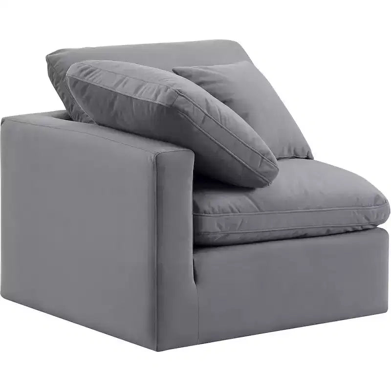 Fauteuil d'angle en velours Indulge Meridian Furniture