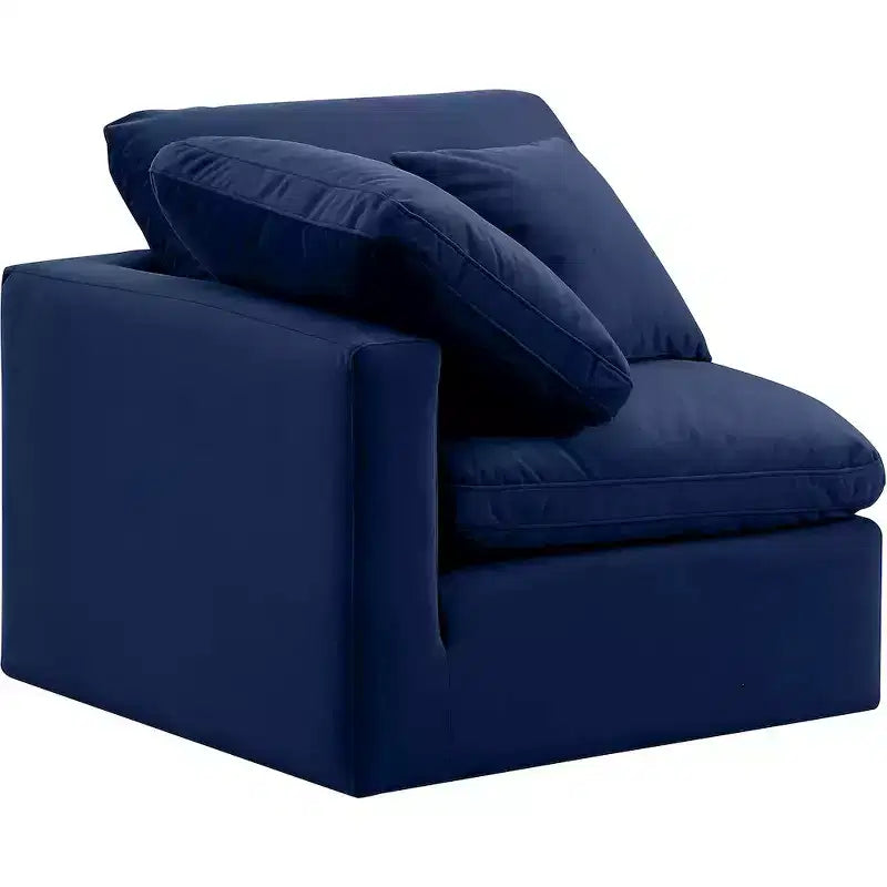 Fauteuil d'angle en velours Indulge Meridian Furniture