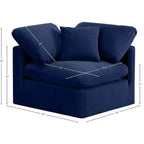 Fauteuil d'angle en velours Indulge Meridian Furniture