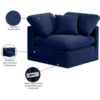 Fauteuil d'angle en velours Indulge Meridian Furniture