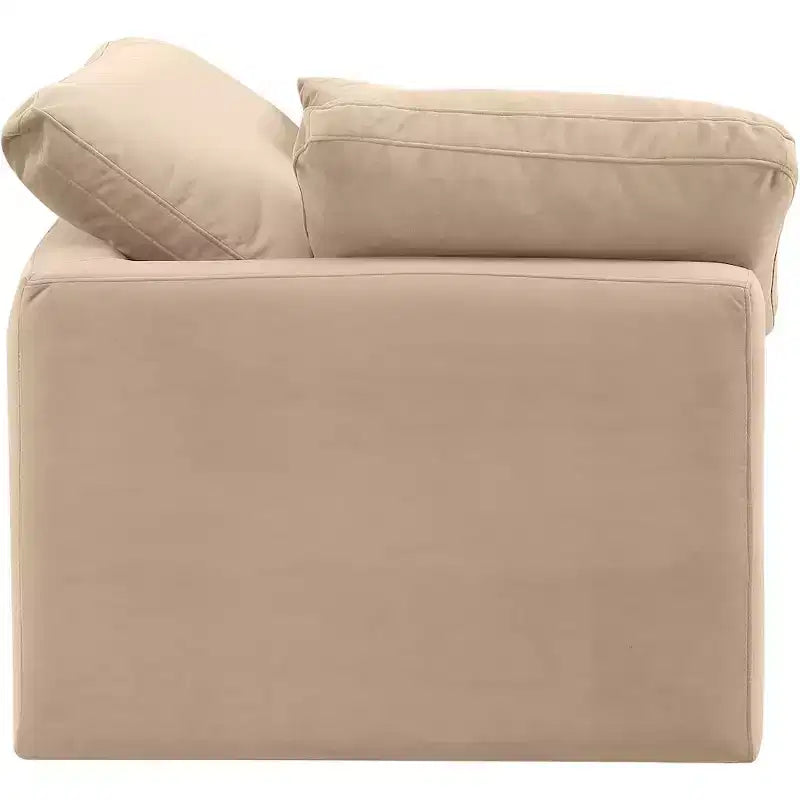 Fauteuil d'angle en velours Indulge Meridian Furniture