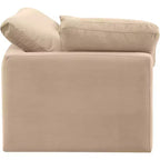 Fauteuil d'angle en velours Indulge Meridian Furniture