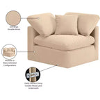 Fauteuil d'angle en velours Indulge Meridian Furniture