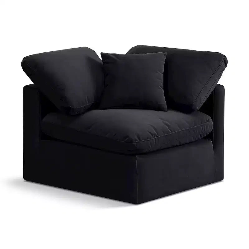 Fauteuil d'angle en velours Indulge Meridian Furniture
