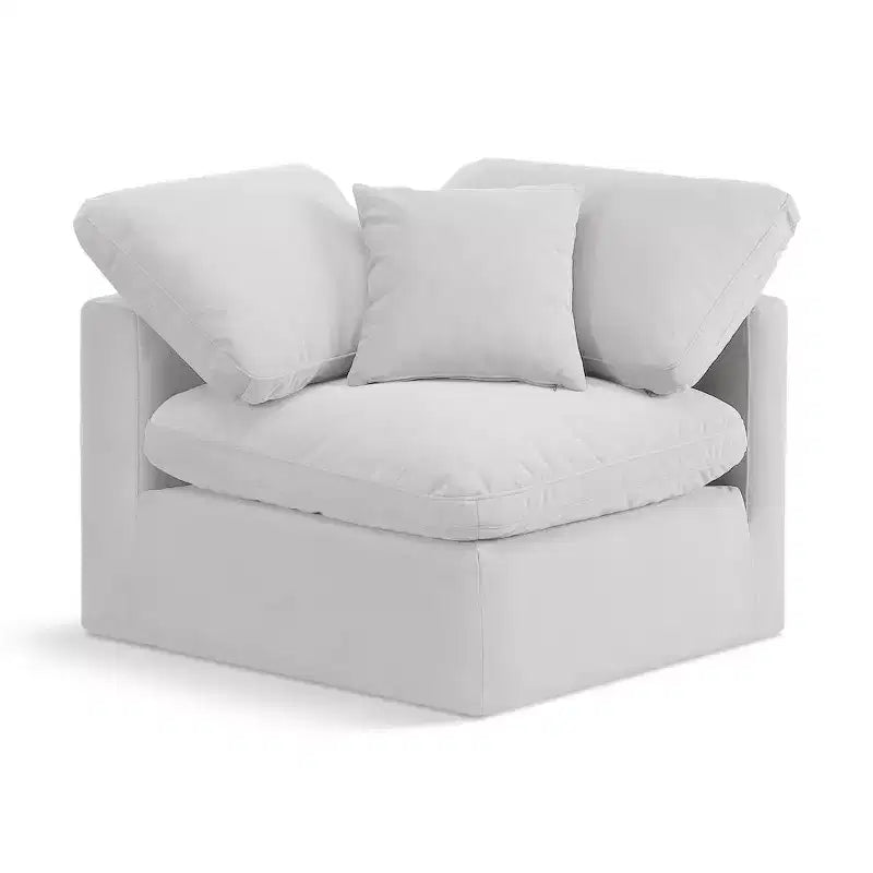 Fauteuil d'angle en velours Indulge Meridian Furniture