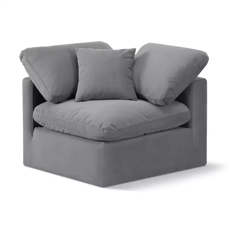 Fauteuil d'angle en velours Indulge Meridian Furniture