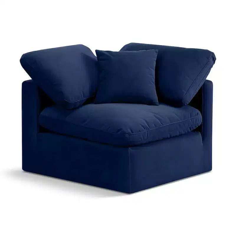 Fauteuil d'angle en velours Indulge Meridian Furniture
