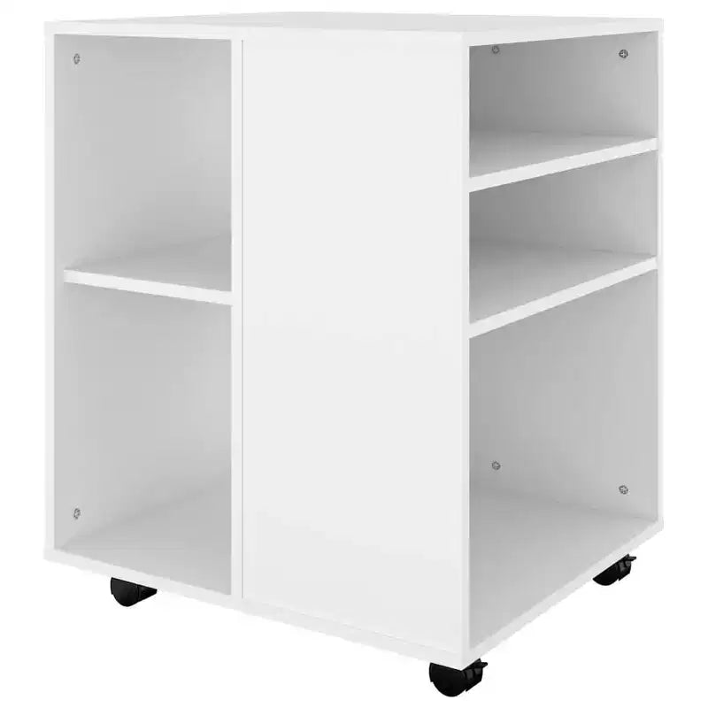 vidaXL Armoire de rangement Blanc Bois d'ingénierie Taille moyenne Élégant