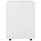 vidaXL Armoire de rangement Blanc Bois d'ingénierie Taille moyenne Élégant